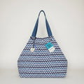 Bolso shopper grande Alda Geométrico tonos azules