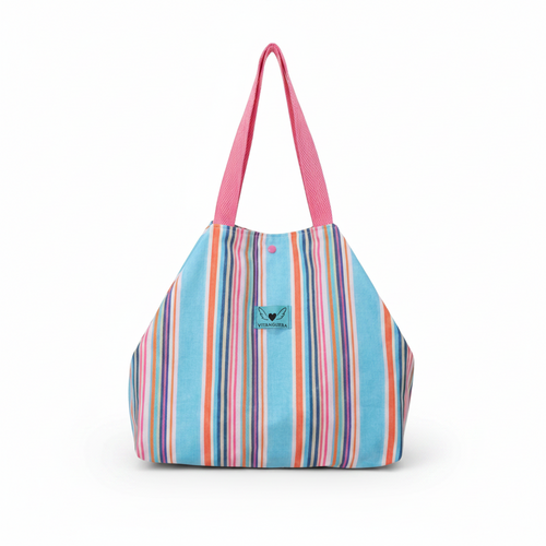 Shopper bag Alda «Rayas multicolor» de Vitanguera