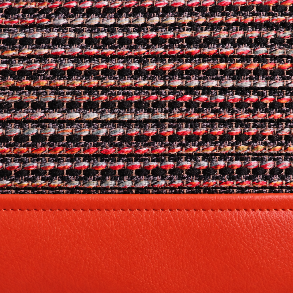 Bolso Alma «Rústico multicolor negro y polipiel lisa teja»