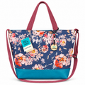 Bolso Alma «Neopreno flor marino y polipiel lisa océano»
