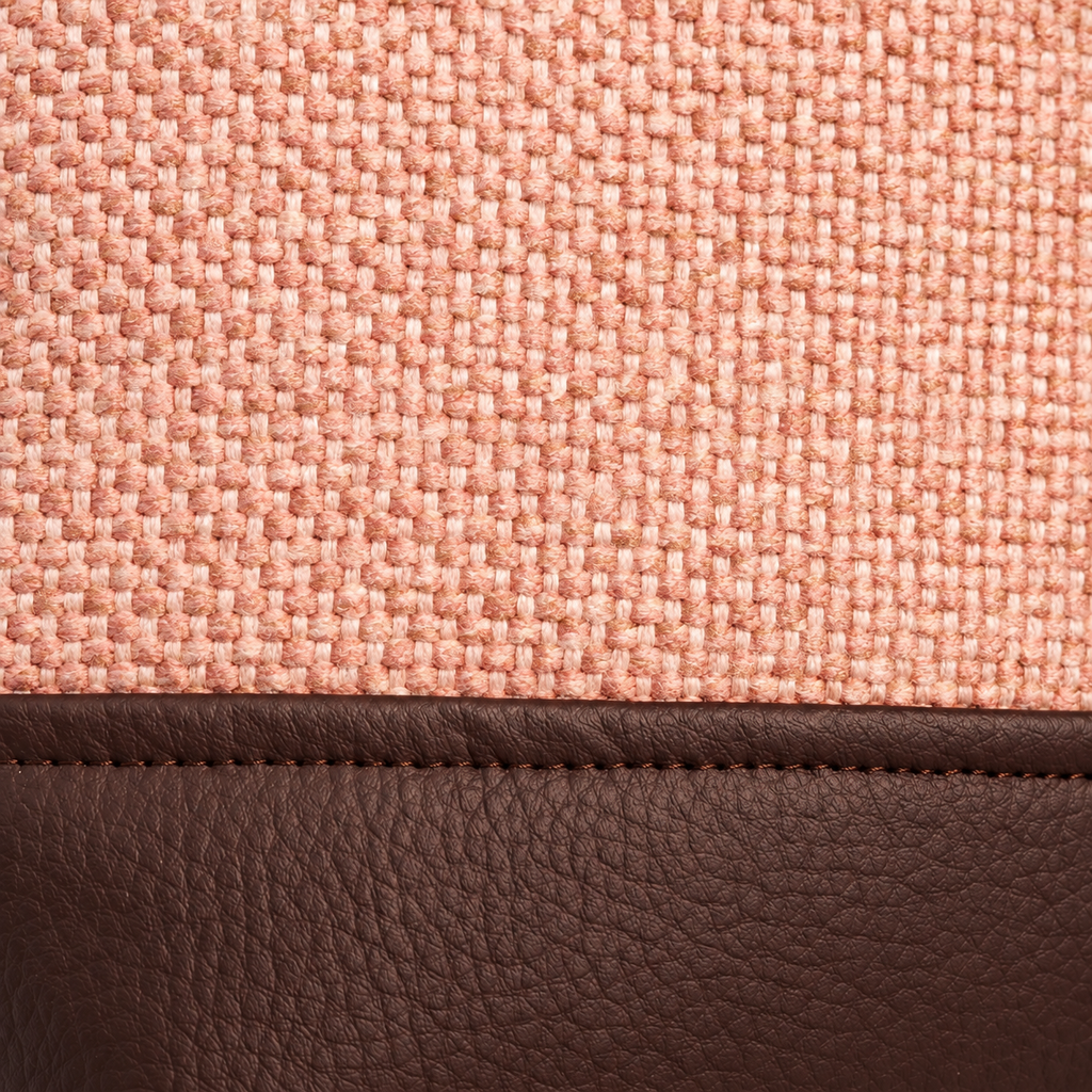 Bolso Alma «Bitono rosa palo y polipiel lisa chocolate»