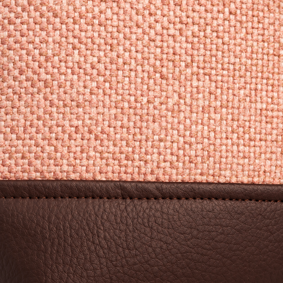 Bolso Alma «Bitono rosa palo y polipiel lisa chocolate»