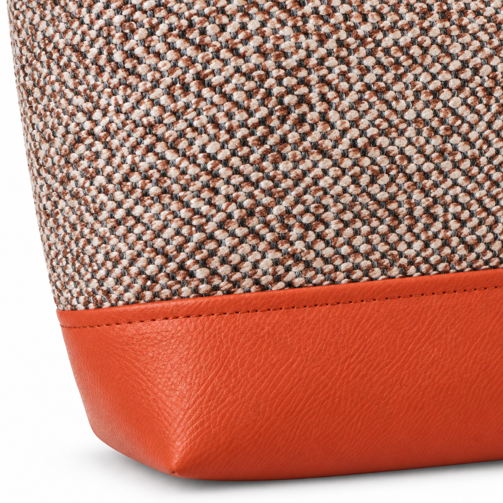 Bolso Alma «Bitono arena y polipiel lisa teja»