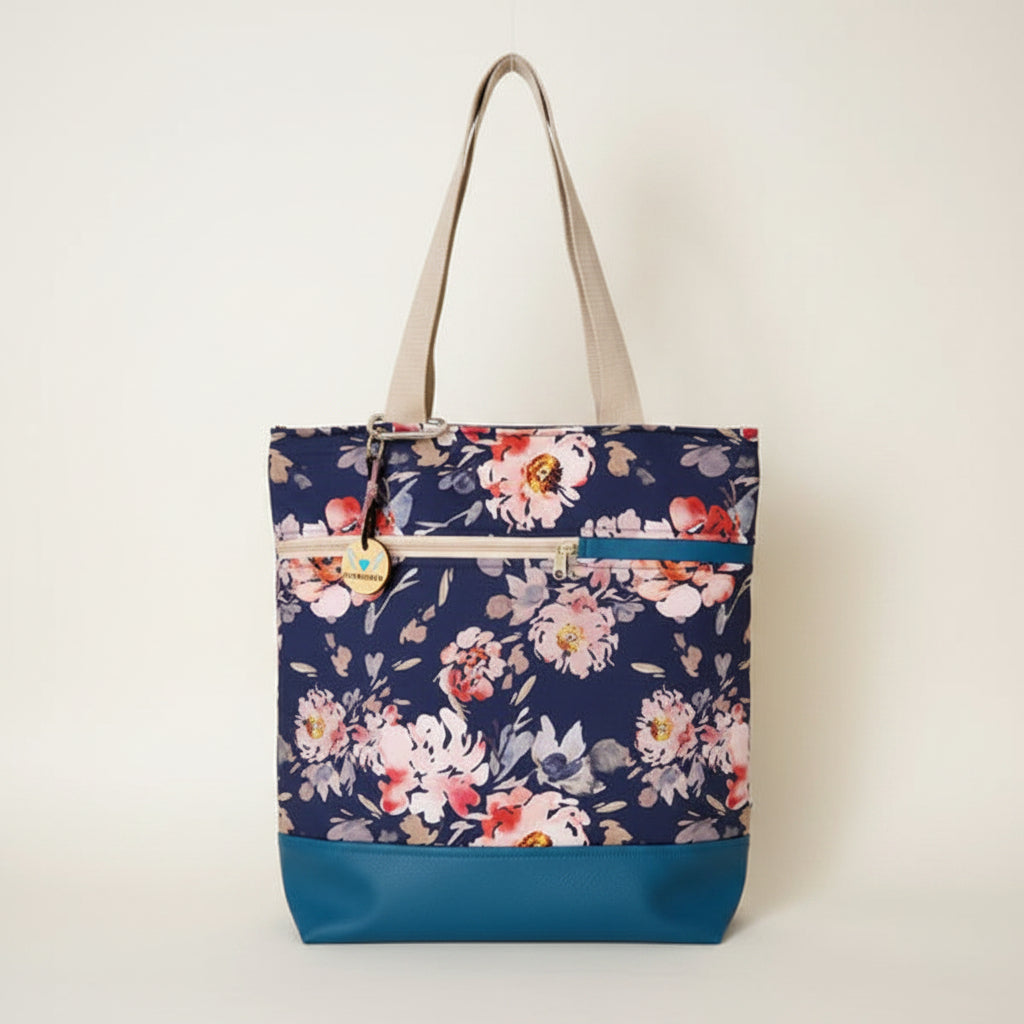 Bolso de hombro Cora Floral fondo marino
