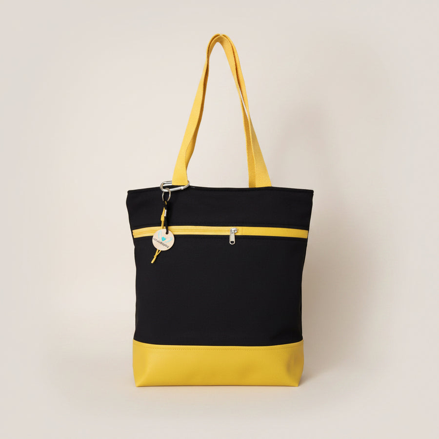 Bolso de hombro Cora «Negro liso con contraste» de Vitanguera
