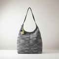 Bolso de hombro Ina Jacquard gris tejano