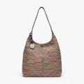 Bolso de hombro Ina Jacquard rústico multicolor oro