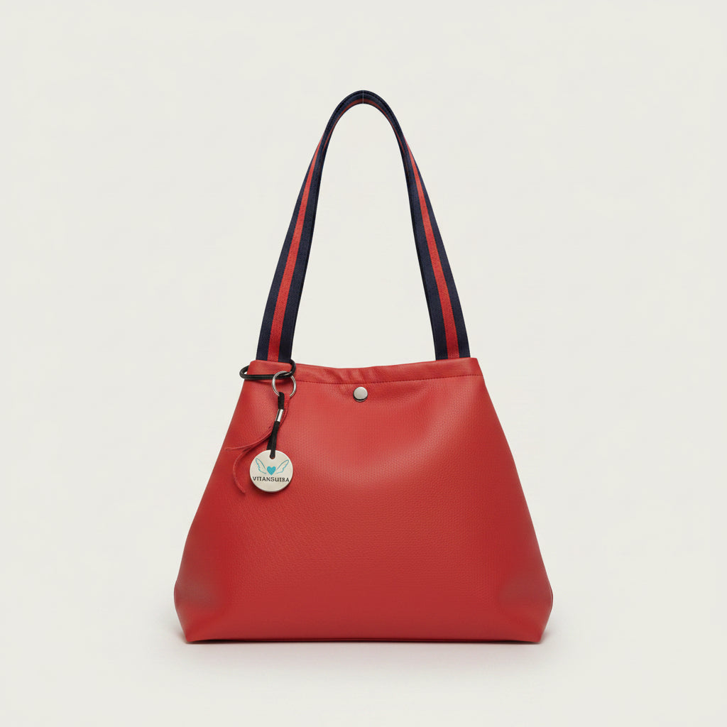 Bolso de hombro Kenza Rojo liso