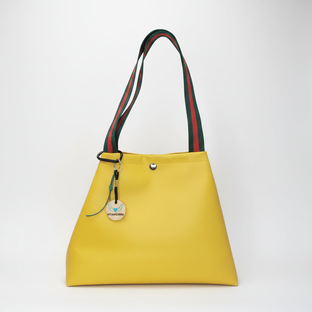 Bolso de hombro Kenza «Amarillo liso» de Vitanguera