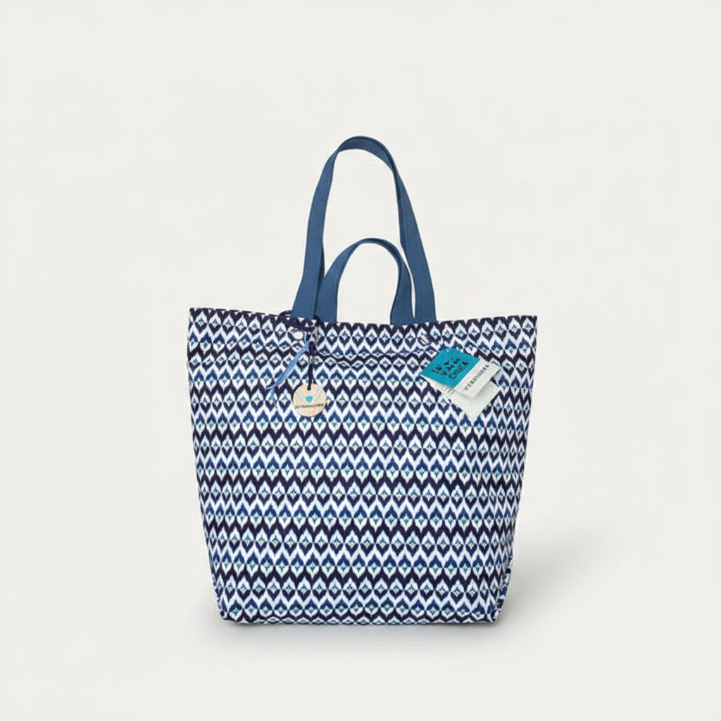 Bolso shopper grande Noa Geométrico tonos azules
