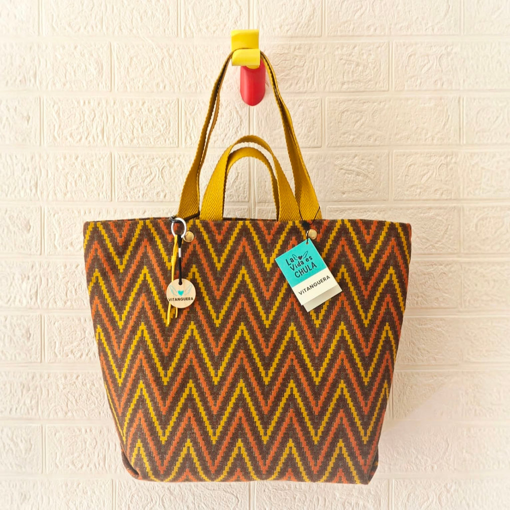 Shopper bag Noa «goberino zig zag ocre»