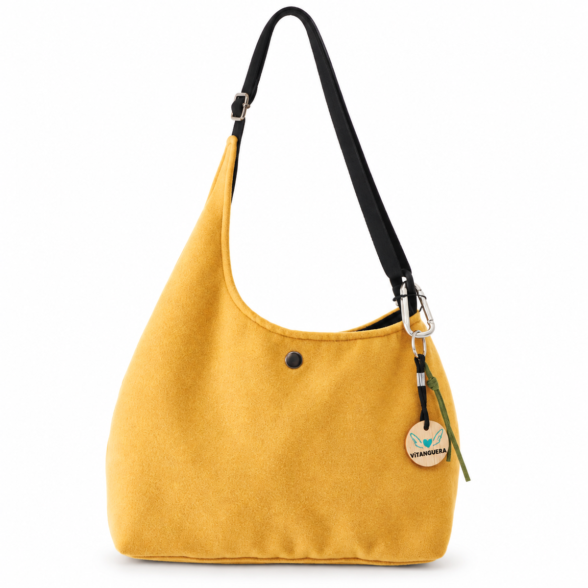 Bolso bandolera Thea «Paño liso ocre»