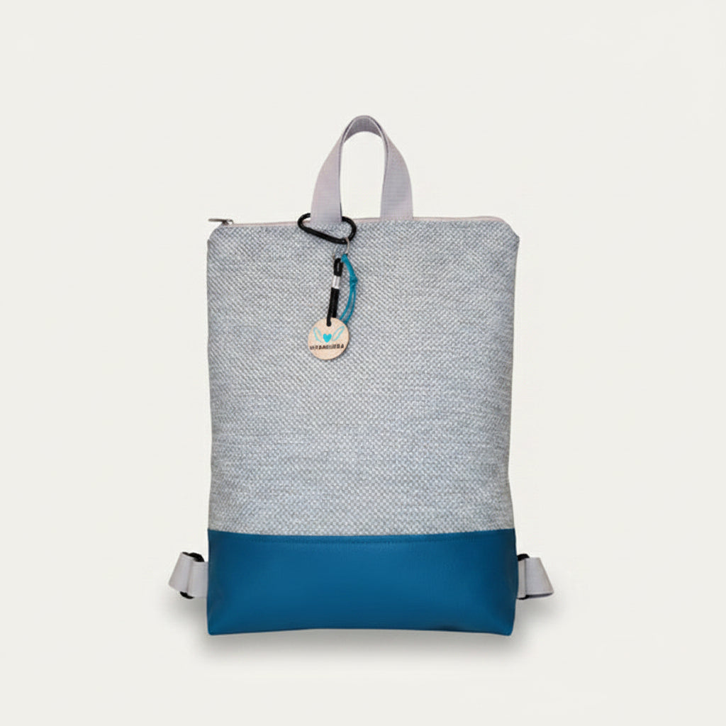 Mochila Vera Tapicero azul con bajo azul