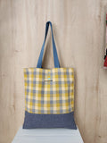 Tote bag Vichy Cuadro vichy amarillo