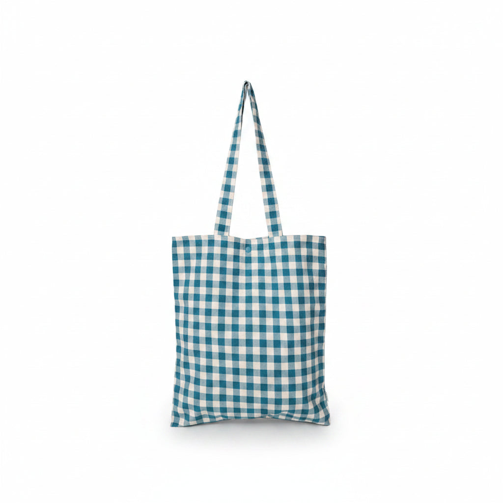 Tote bag Vichy Cuadro vichy azul