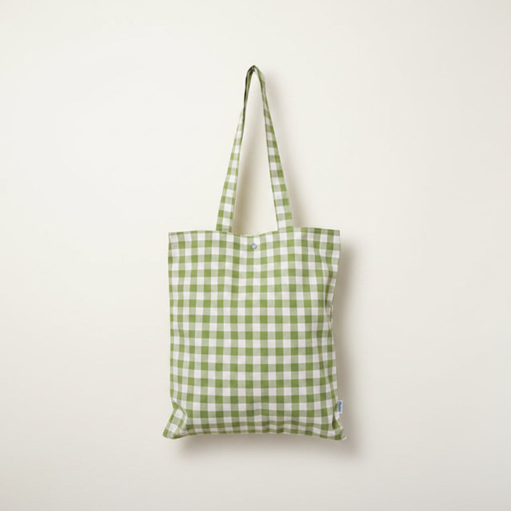 Tote bag Vichy Cuadro vichy verde