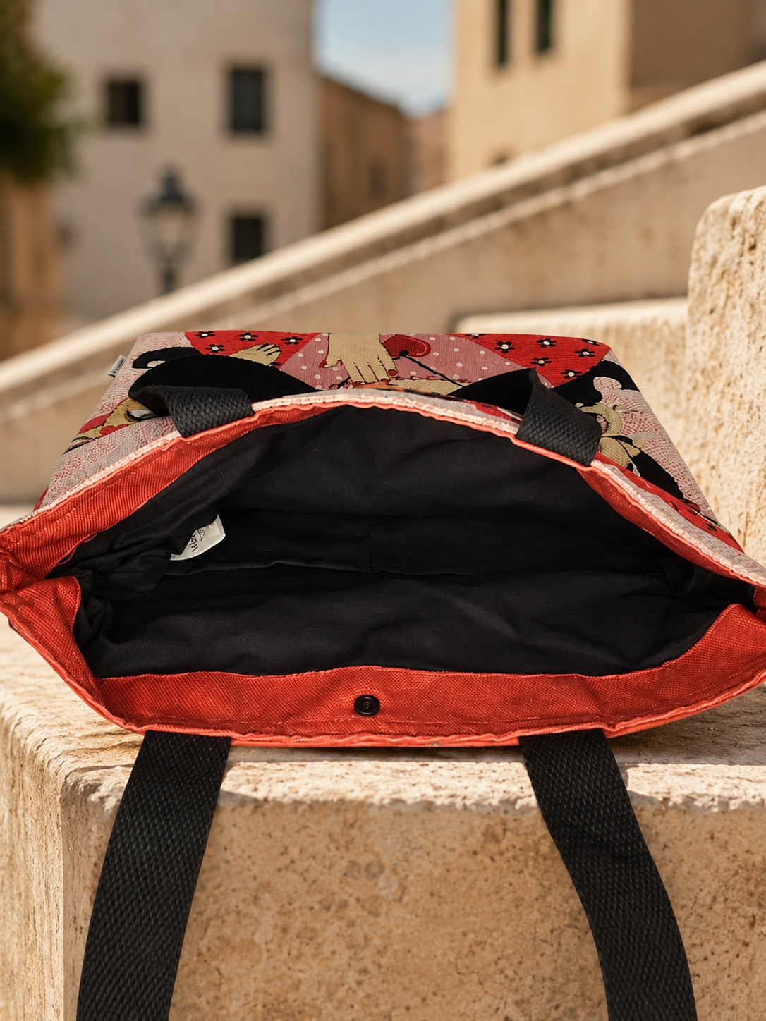 Bolsa Tote Básica TIERRA Frida Tonos Rojos