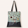 Bolsa Tote Básica TIERRA Pintor Surrealista Piel Vegana Negra
