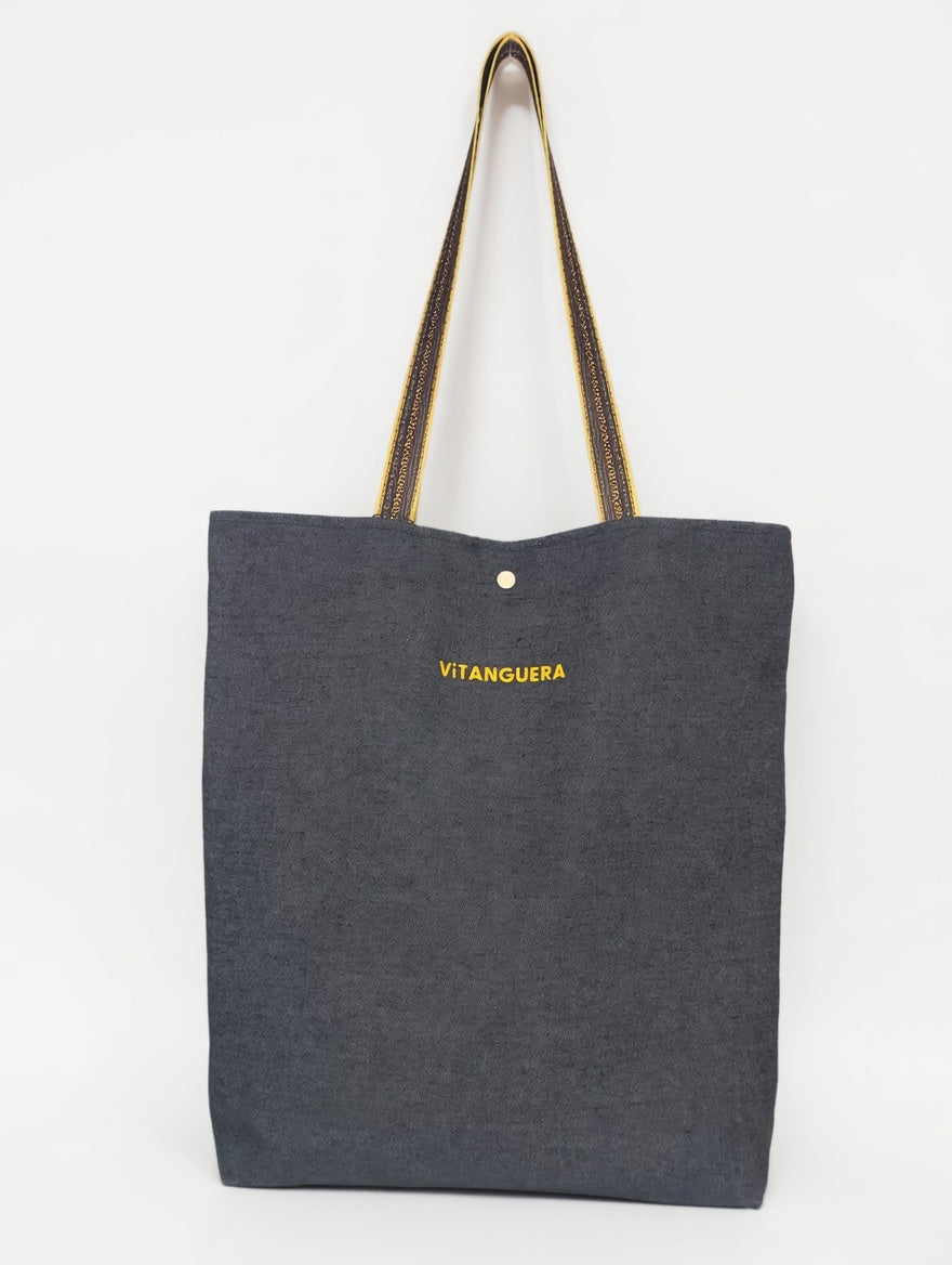 Bolsa Tote Grande VENUS Tejano Fino Negro
