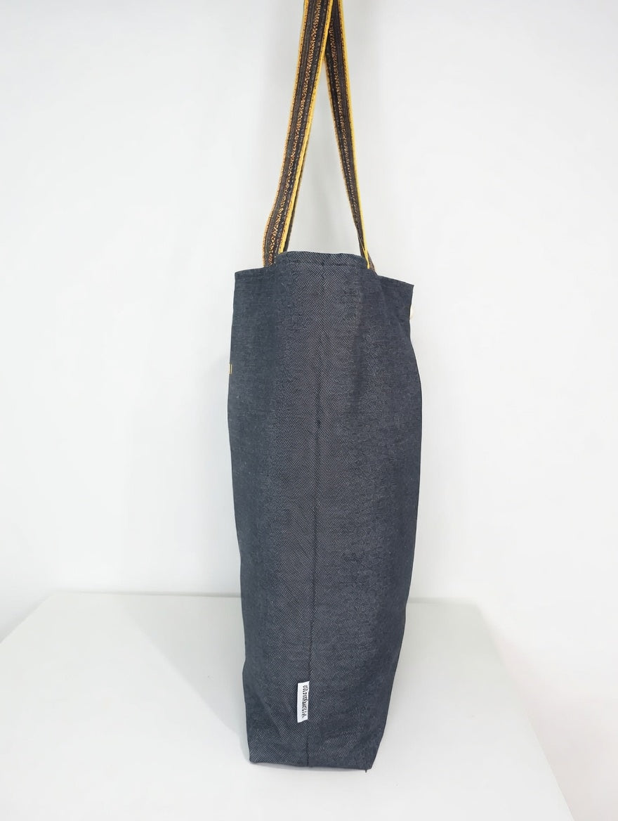 Bolsa Tote Grande VENUS Tejano Fino Negro