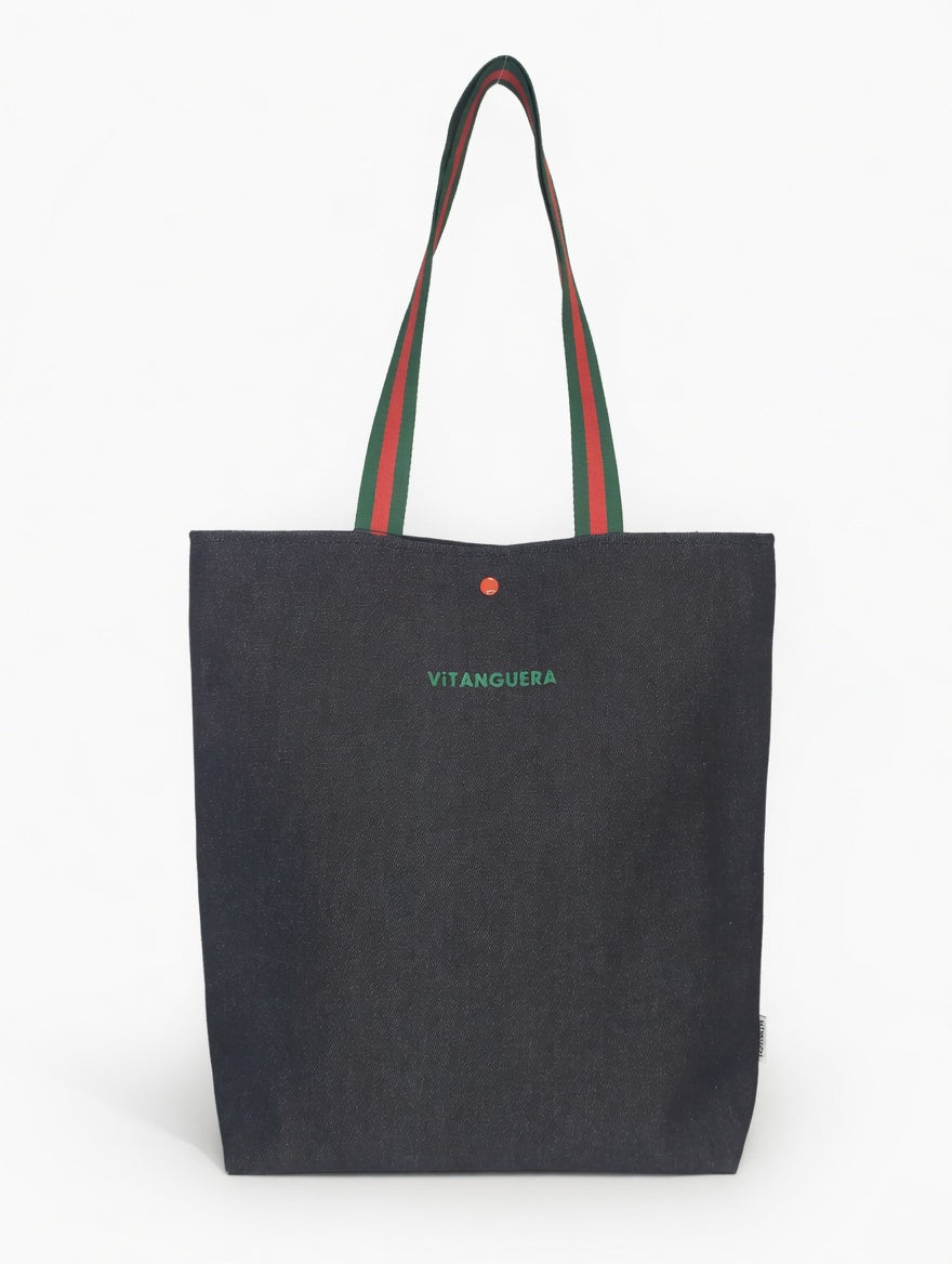 Bolsa Tote Grande VENUS Tejano Grueso Negro