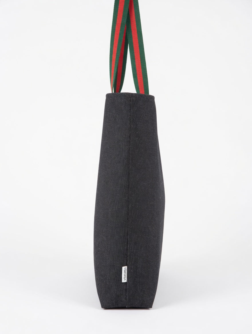 Bolsa Tote Grande VENUS Tejano Grueso Negro