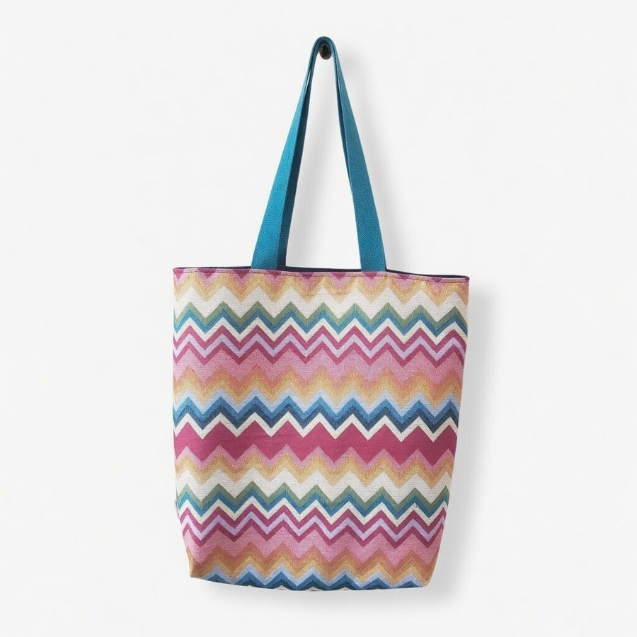 Tote bag VENUS «Zigzag ancho multicolor» de Vitanguera, vista 1