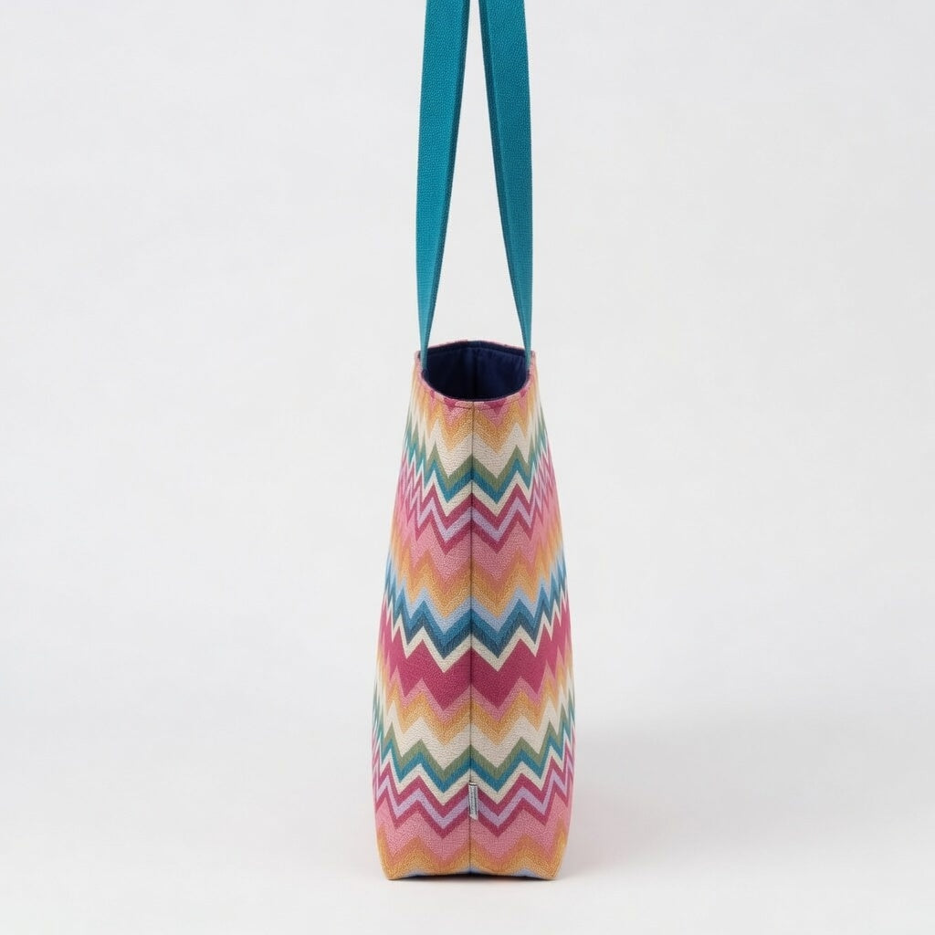 Bolsa Tote Grande VENUS Zig Zag Ancho Multicolor